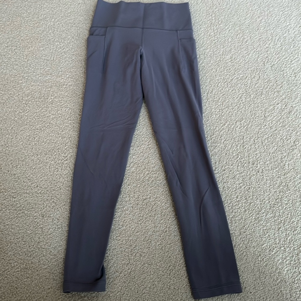 athleta salutation stash high rise 7/8 leggings (xxs, lavender)